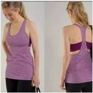 Lululemon Turbo Athletic Women's Tank Top Heathered Dewberry Purple Size 4